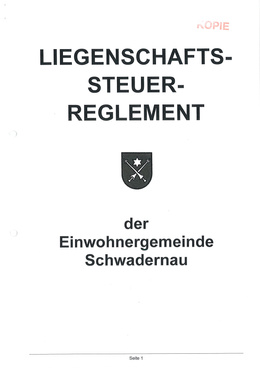 Liegenschaftssteuerreglement Liegenschaftssteuerreglement