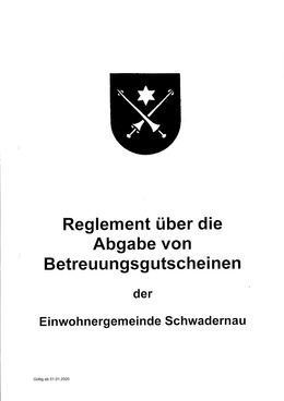 Reglement über die Abgabe von Betreuungsgutscheinen
